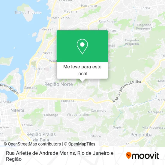 Rua Arlette de Andrade Marins mapa