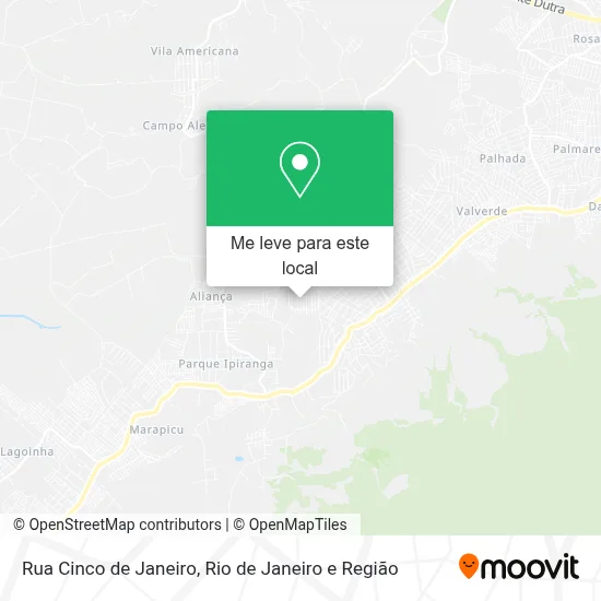 Rua Cinco de Janeiro mapa