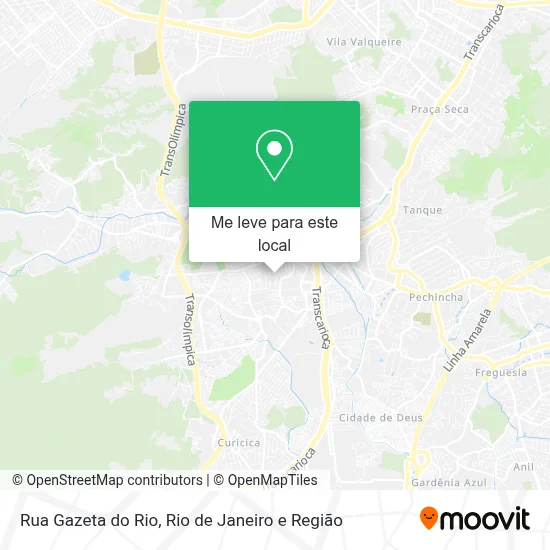 Rua Gazeta do Rio mapa