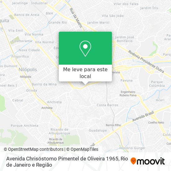 Avenida Chrisóstomo Pimentel de Oliveira 1965 mapa