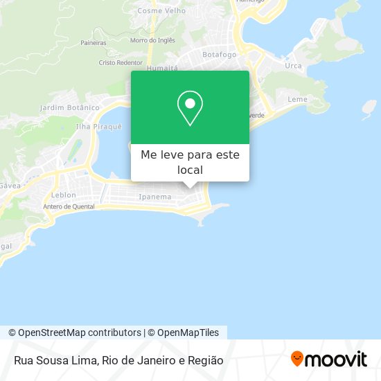Rua Sousa Lima mapa