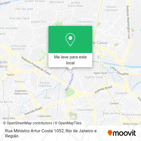 Rua Ministro Artur Costa 1052 mapa