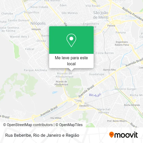 Rua Beberibe mapa