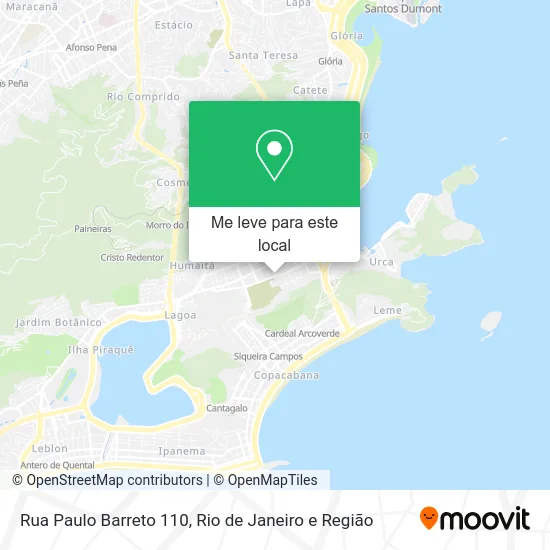 Rua Paulo Barreto 110 mapa