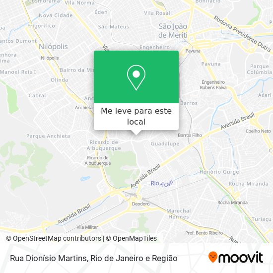 Rua Dionísio Martins mapa