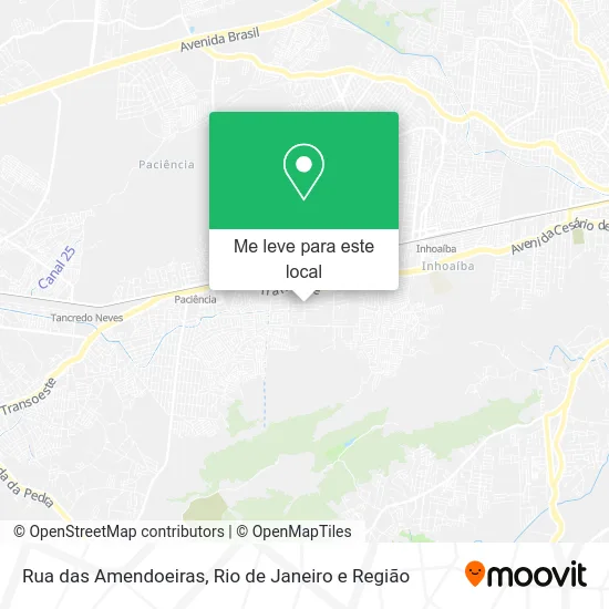 Rua das Amendoeiras mapa