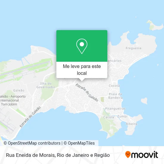 Rua Eneida de Morais mapa