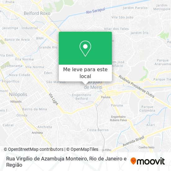 Rua Virgílio de Azambuja Monteiro mapa