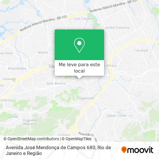 Avenida José Mendonça de Campos 680 mapa