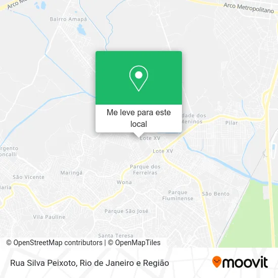Rua Silva Peixoto mapa
