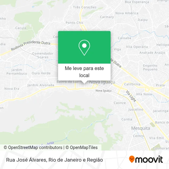 Rua José Álvares mapa