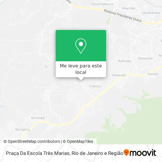 Praça Da Escola Três Marias mapa