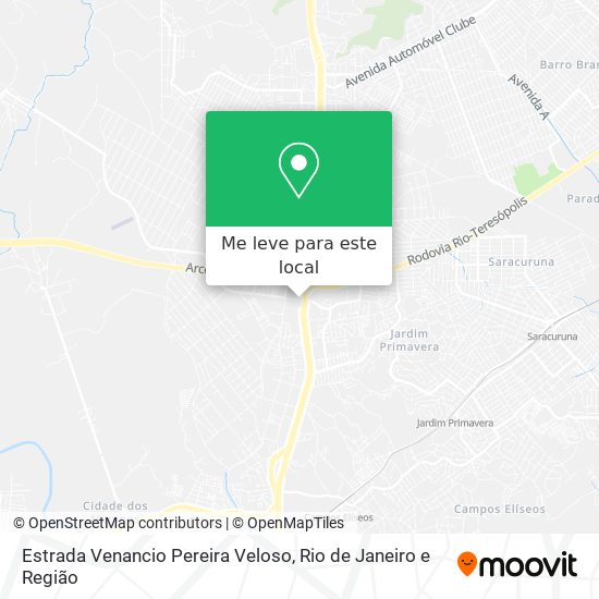 Estrada Venancio Pereira Veloso mapa