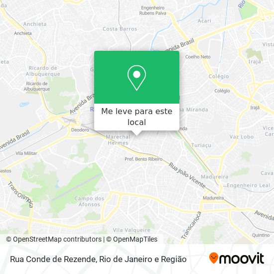 Rua Conde de Rezende mapa