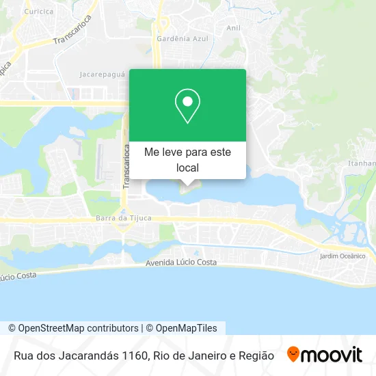 Rua dos Jacarandás 1160 mapa