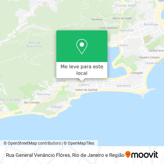 Rua General Venâncio Flôres mapa