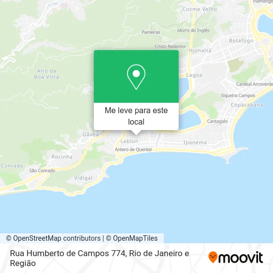 Rua Humberto de Campos 774 mapa