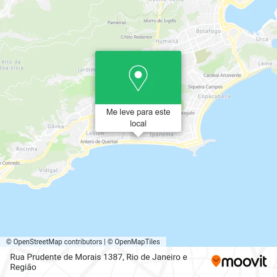 Rua Prudente de Morais 1387 mapa