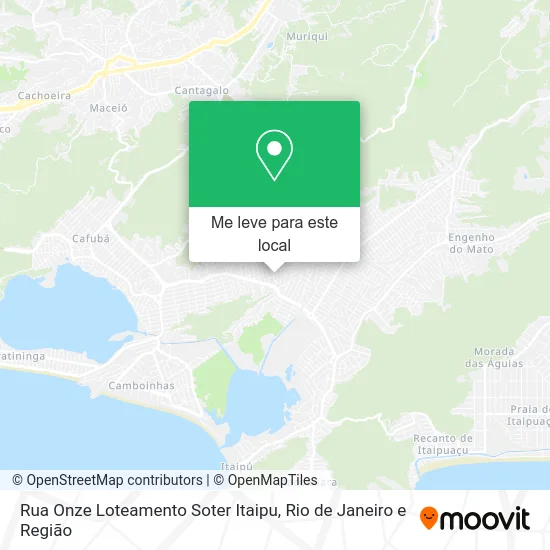 Rua Onze Loteamento Soter Itaipu mapa