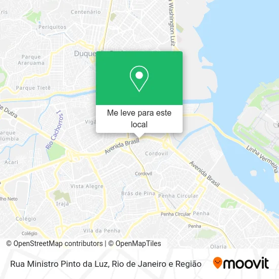 Rua Ministro Pinto da Luz mapa