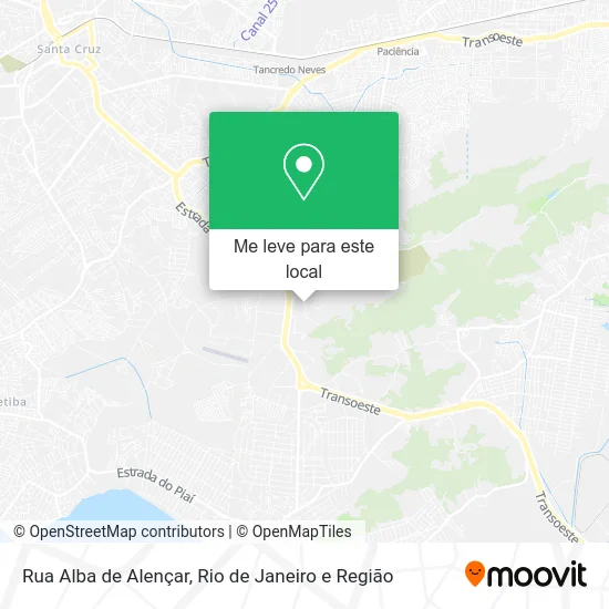 Rua Alba de Alençar mapa