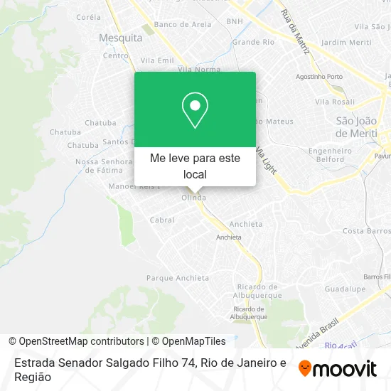 Estrada Senador Salgado Filho 74 mapa