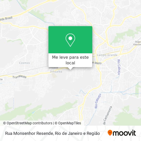 Rua Monsenhor Resende mapa