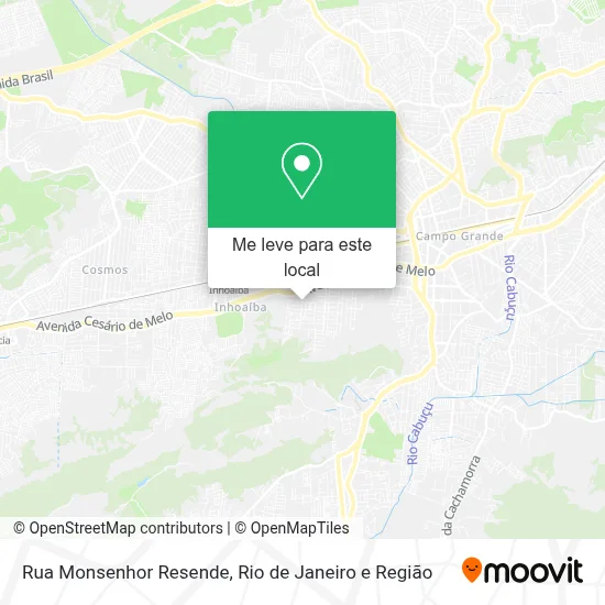 Rua Monsenhor Resende mapa