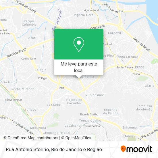 Rua Antônio Storino mapa