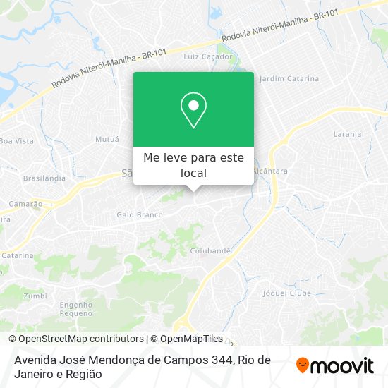 Avenida José Mendonça de Campos 344 mapa