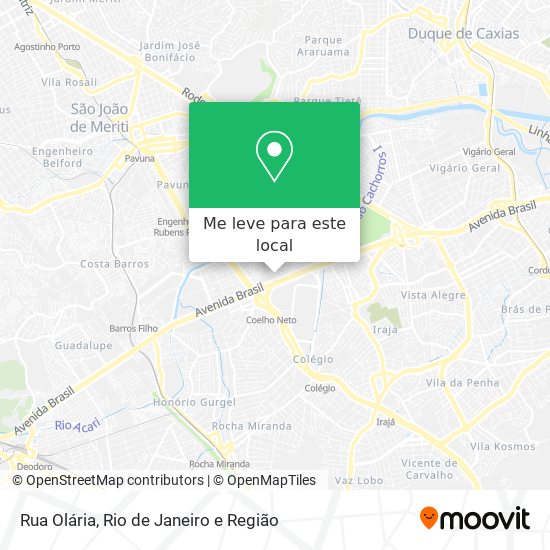 Rua Olária mapa