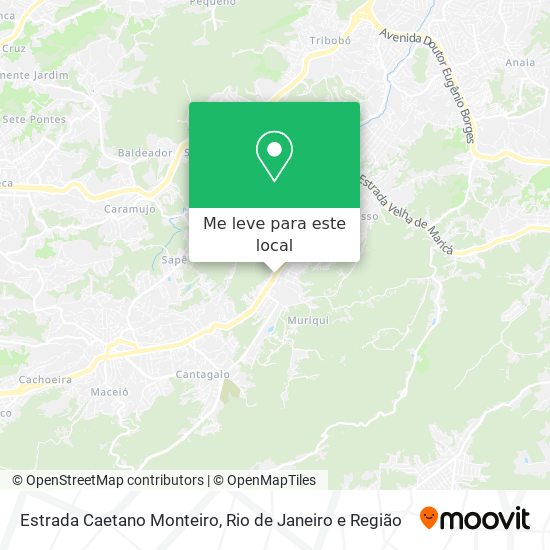 Estrada Caetano Monteiro mapa