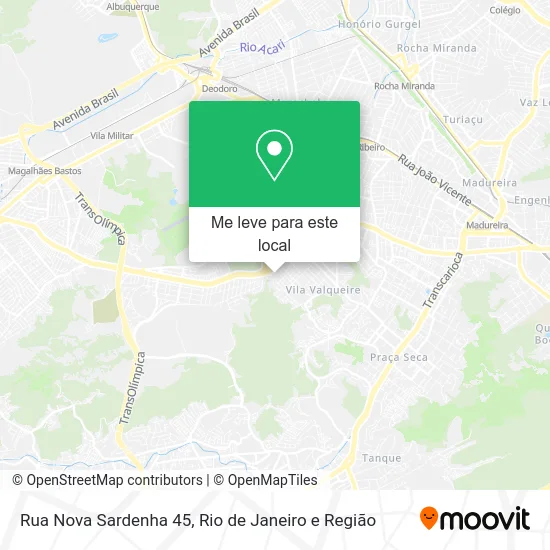 Rua Nova Sardenha 45 mapa