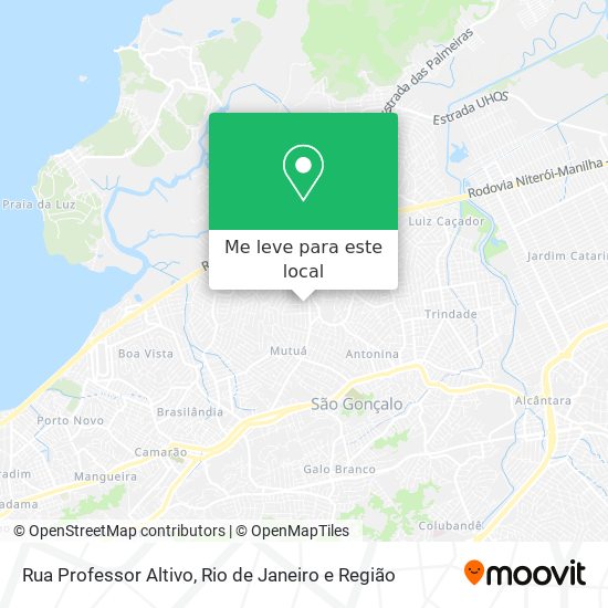 Rua Professor Altivo mapa