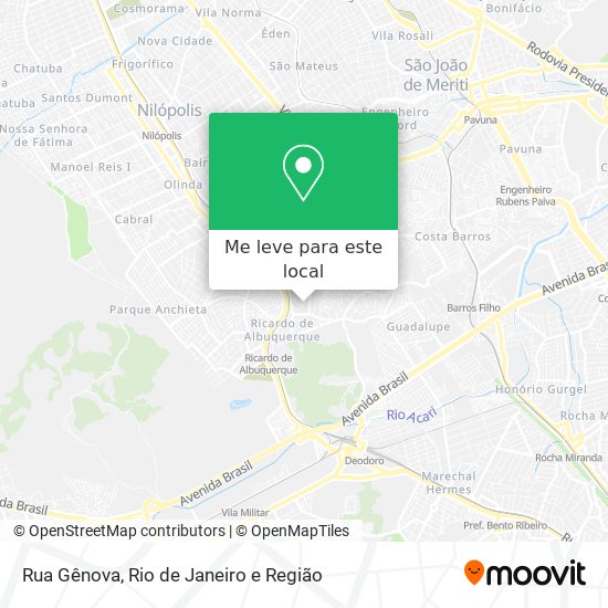 Rua Gênova mapa
