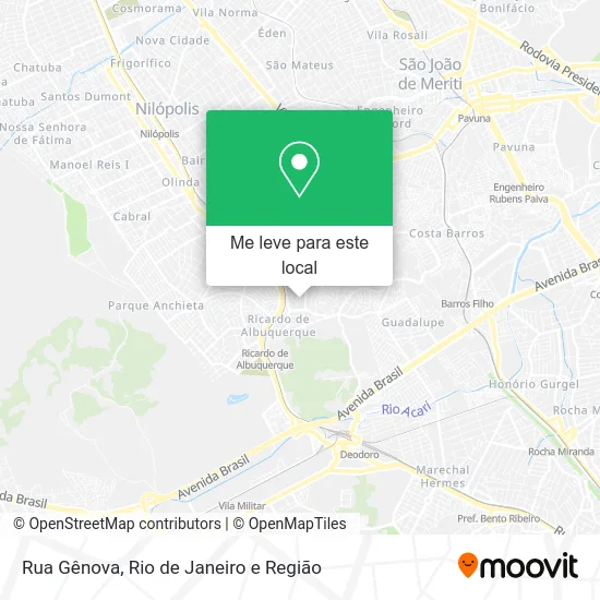 Rua Gênova mapa