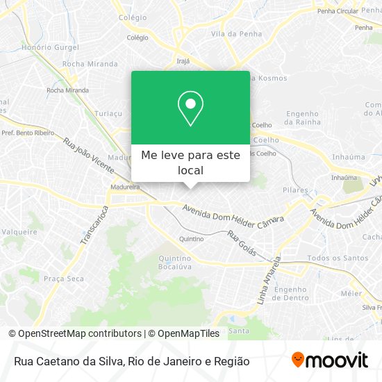 Rua Caetano da Silva mapa