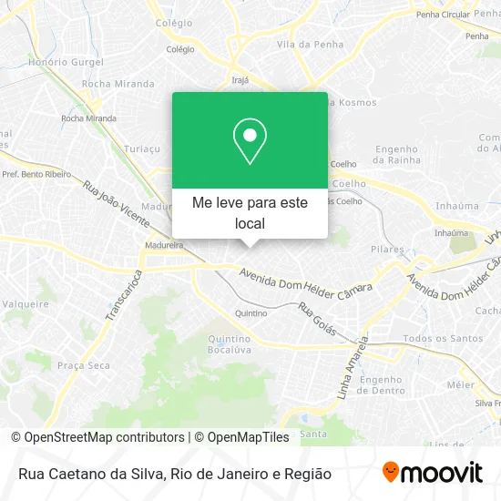 Rua Caetano da Silva mapa