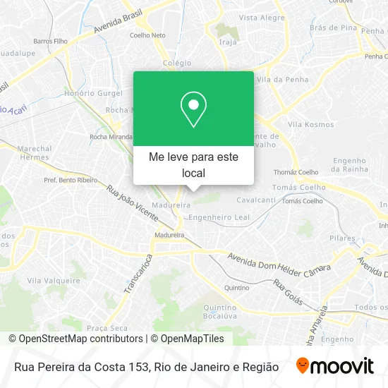 Rua Pereira da Costa 153 mapa