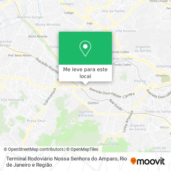 Terminal Rodoviário Nossa Senhora do Amparo mapa