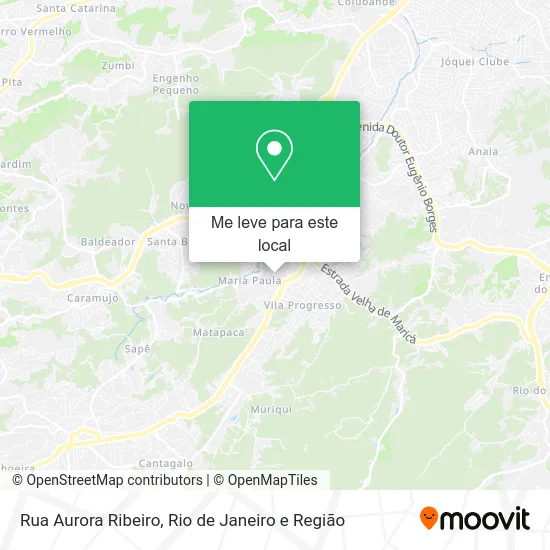 Rua Aurora Ribeiro mapa