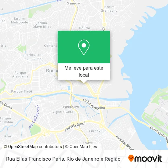 Rua Elías Francisco Paris mapa