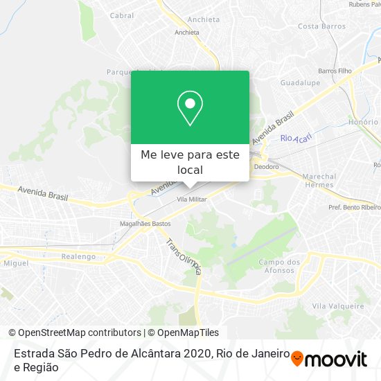 Estrada São Pedro de Alcântara 2020 mapa