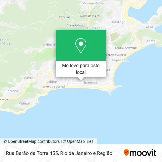 Rua Barão da Torre 455 mapa