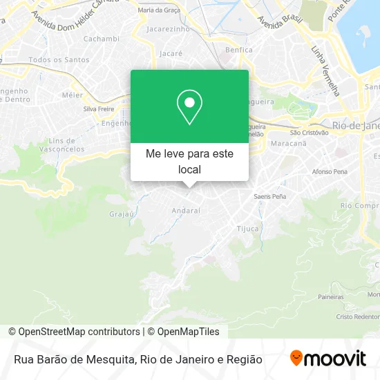 Rua Barão de Mesquita mapa