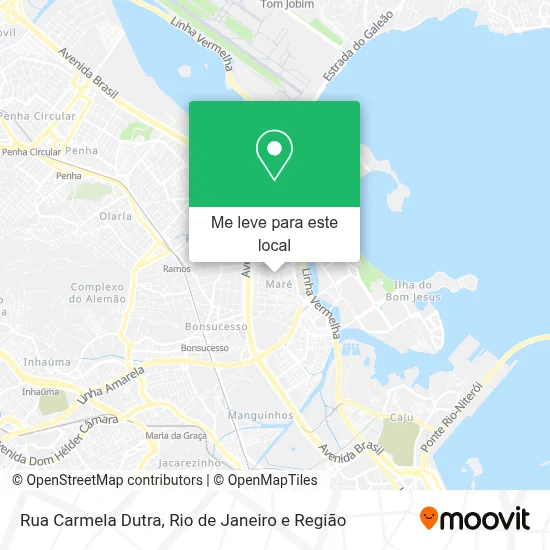 Rua Carmela Dutra mapa