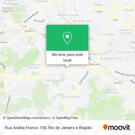 Rua Anália Franco 150 mapa