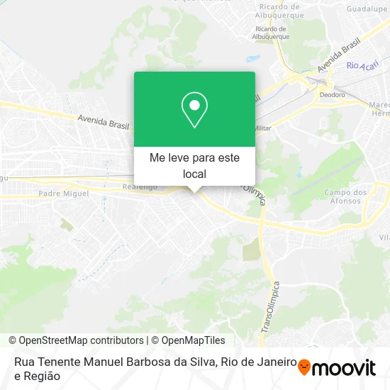 Rua Tenente Manuel Barbosa da Silva mapa