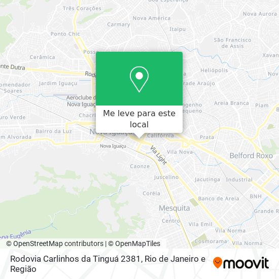 Rodovia Carlinhos da Tinguá 2381 mapa