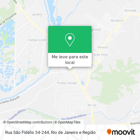 Rua São Fidélis 34-244 mapa